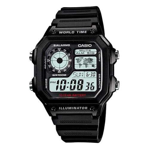 Наручные часы электронные мужские Casio Illuminator Collection AE-1200WH-1A в Pull and Bear