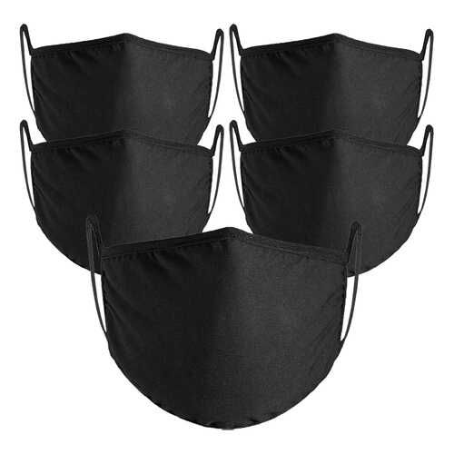 Многоразовая маска Nuobi Сotton Windproof черная 5 шт. в Pull and Bear