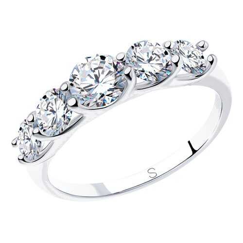 Кольцо женское SOKOLOV из серебра со Swarovski Zirconia 89010041 р.17.5 в Pull and Bear