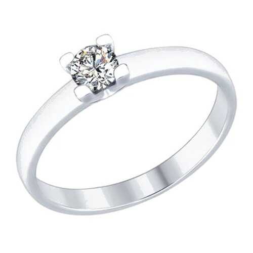 Кольцо женское SOKOLOV из серебра со Swarovski Zirconia 89010060 р.19.5 в Pull and Bear