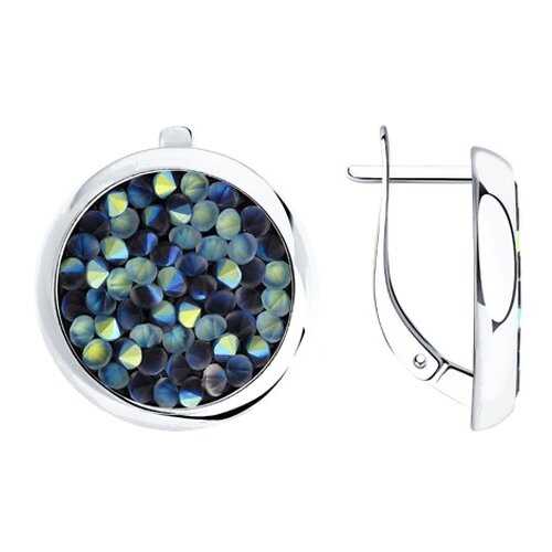 Серебряные серьги с кристаллами Swarovski SOKOLOV 94022682 в Pull and Bear