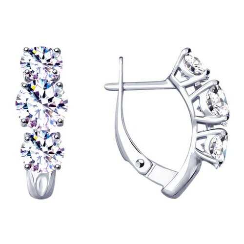 Серьги SOKOLOV из серебра с фианитами 94022963 в Pull and Bear