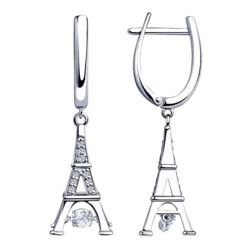 Серьги SOKOLOV из серебра со Swarovski Zirconia 89020113 в Pull and Bear