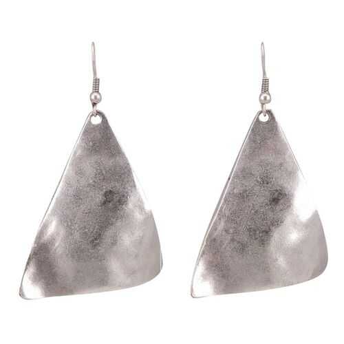 Серьги бижутерные Треугольник 53867 серебристые в Pull and Bear