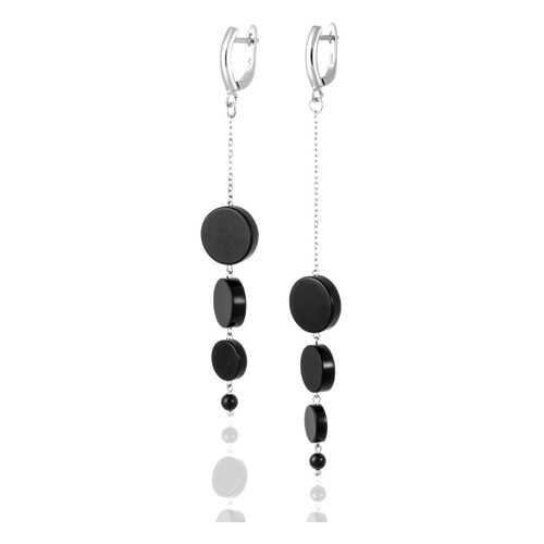 Серьги L'attrice, вставка оникс, артикул 54657001 в Pull and Bear