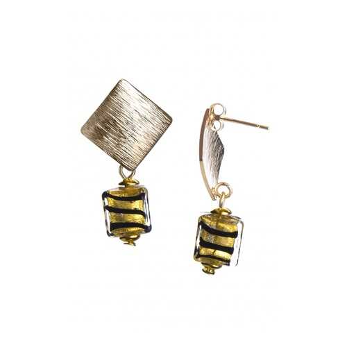 Серьги Perla Metallo Rombo Zebrato 09030616 золотистые в Pull and Bear