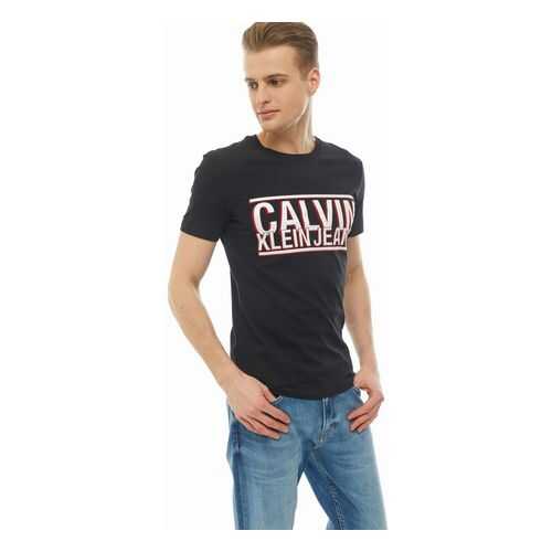 Футболка мужская Calvin Klein Jeans J30J314752.BAE0 черная XXL в Pull and Bear
