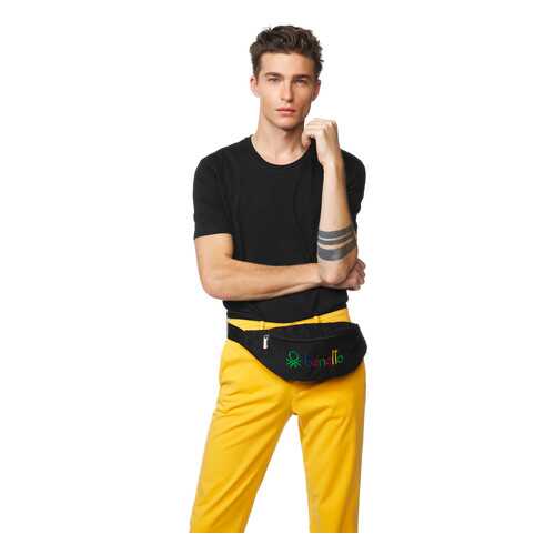 Футболка мужская United Colors of Benetton CCC_3U53J1F15 черная M в Pull and Bear
