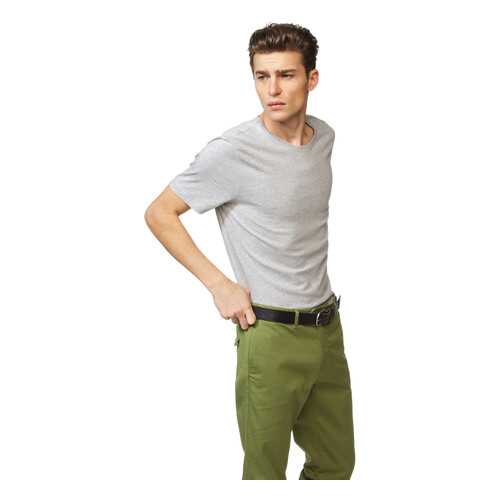 Футболка мужская United Colors of Benetton CCC_3U53J1F15 серая S в Pull and Bear