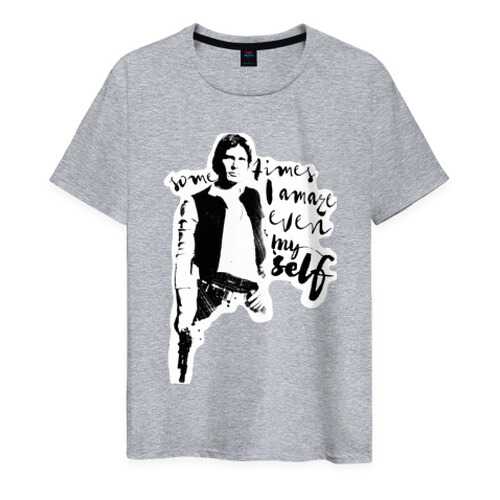 Футболка мужская ВсеМайки 1689575 серая XXXL в Pull and Bear