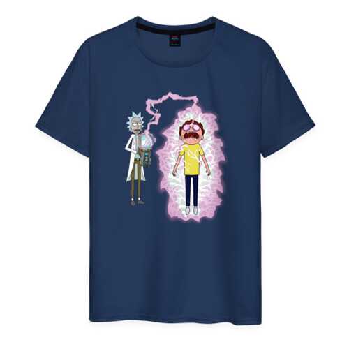 Футболка мужская ВсеМайки 2460797 синяя XXXL в Pull and Bear