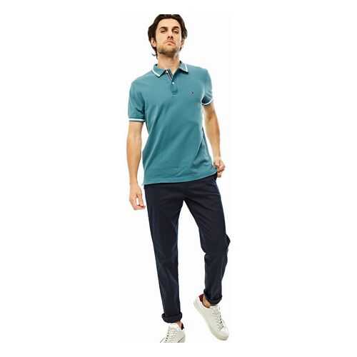 Футболка-поло мужская Tommy Hilfiger MW0MW10768 голубая XL в Pull and Bear