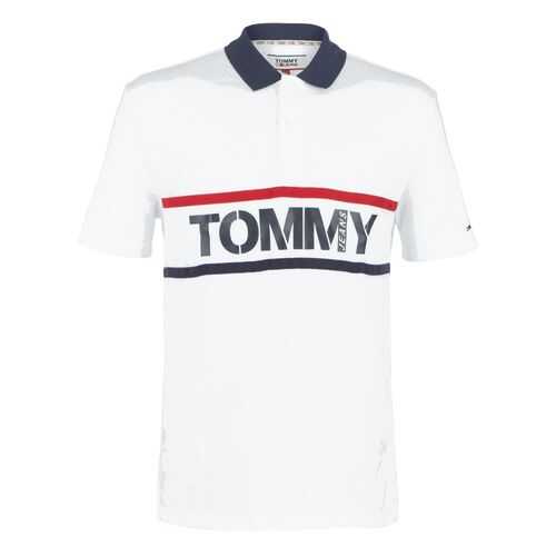 Футболка-поло мужская Tommy Jeans DM0DM07779 белая XL в Pull and Bear