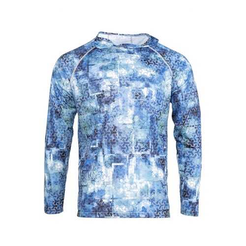 Лонгслив мужской FHM Mark Hoodie голубой 2XL в Pull and Bear