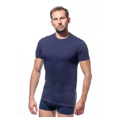 Футболка мужская Pandora голубая XL в Pull and Bear