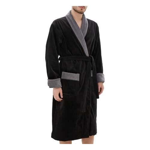 Халат махровый Мужской Luisa Moretti 6071 black черный XL в Pull and Bear