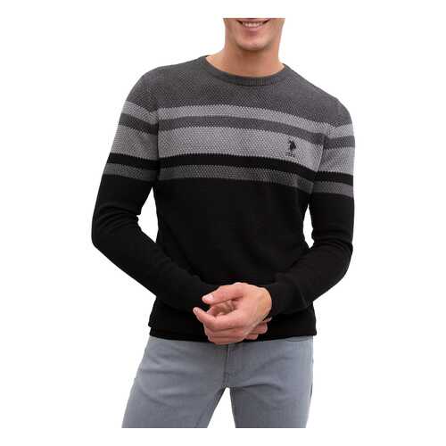 Джемпер мужской U.S. POLO Assn. G081SZ0TK0CRUSSK9 черный L в Pull and Bear