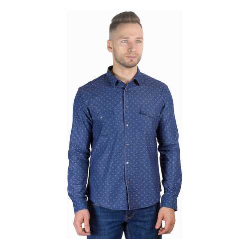 Рубашка мужская Dairos GD81100382 синяя L в Pull and Bear