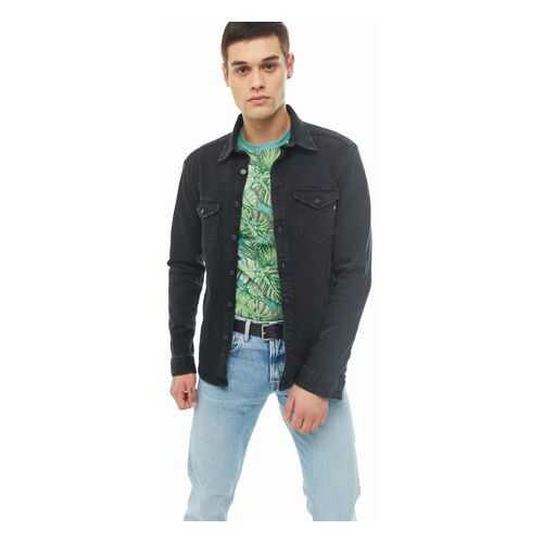 Рубашка мужская Replay MV858.203645.098 черная L в Pull and Bear