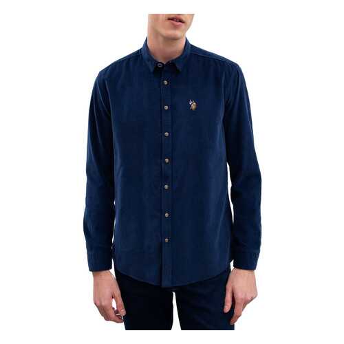 Рубашка мужская U.S. POLO ASSN. G081SZ0040MAVIL синяя M в Pull and Bear