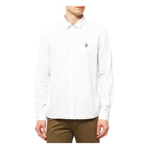 Рубашка мужская U.S. POLO ASSN. G081SZ0040SAMSA голубая XXL в Pull and Bear
