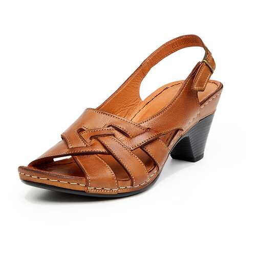 Босоножки женские Alessio Nesca 01806BH0 коричневые 37 RU в Pull and Bear