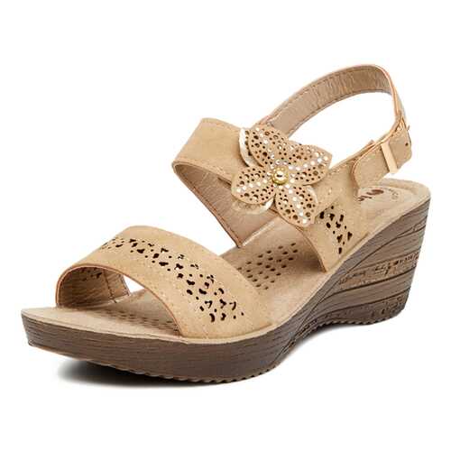 Босоножки женские Inblu GZBIOO01-026 бежевые 37 RU в Pull and Bear
