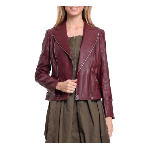 Кожаная куртка женская LUSIO AF18-050007 красная XS в Pull and Bear