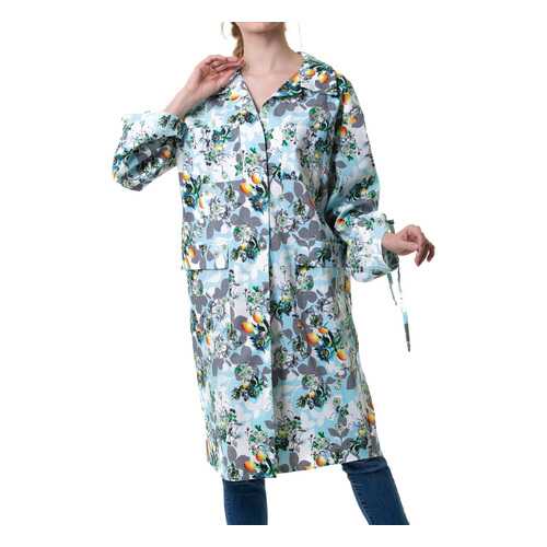 Пальто женское Adzhedo 6181 голубое 2XL в Pull and Bear