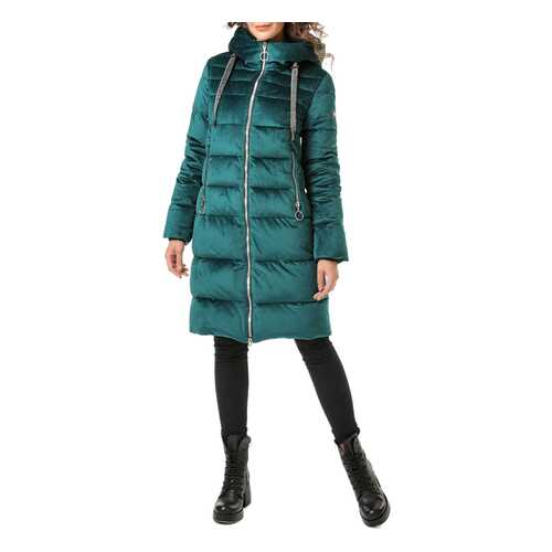 Пуховик-пальто женский DizzyWay 19430 зеленый 54 RU в Pull and Bear