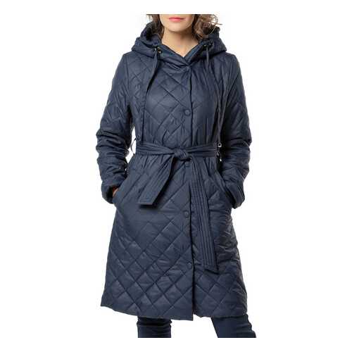 Пуховик-пальто женский DizzyWay 20110 синий 54 RU в Pull and Bear