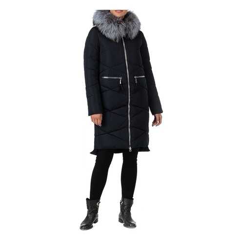 Пуховик-пальто женский WINTERRA 18-361 синий 42 RU в Pull and Bear