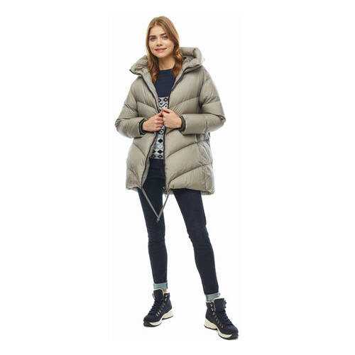 Пуховик женский DUNO VELA CASALE 436 серый 50 IT в Pull and Bear
