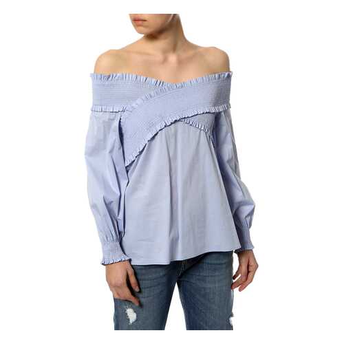 Блуза женская ANNA RITA N E18315PO002/402 голубая 42 IT в Pull and Bear