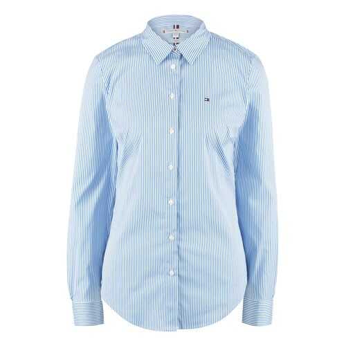 Рубашка женская Tommy Hilfiger WW0WW26608 0X2 синяя 36 US в Pull and Bear