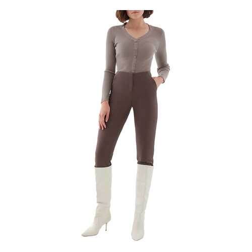 Брюки женские ZARINA 328201701 коричневые 48 в Pull and Bear