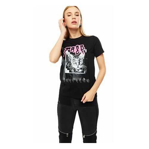 Футболка женская DIESEL 00SBIV 0QANW черная XXS в Pull and Bear