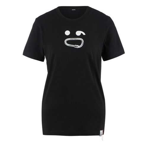 Футболка женская DIESEL 00SEMJ 0HERA черная XS в Pull and Bear