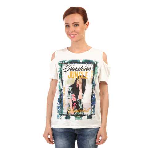 Футболка женская GAUDI SQ57177 бежевая S в Pull and Bear