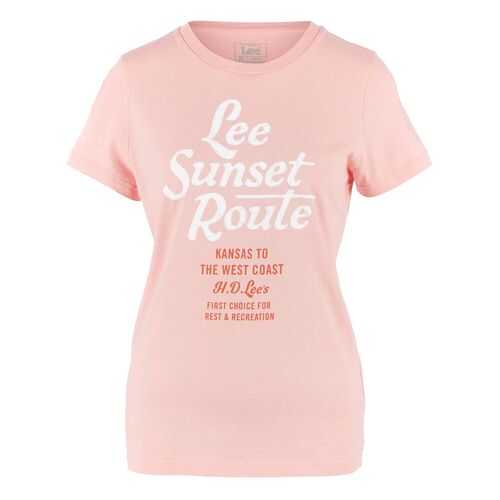 Футболка женская Lee L41AEPNL розовая M в Pull and Bear