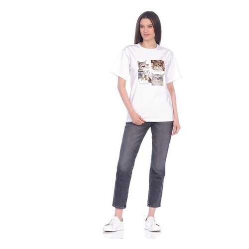 Футболка женская Peche Monnaie PM France 232 белая S в Pull and Bear