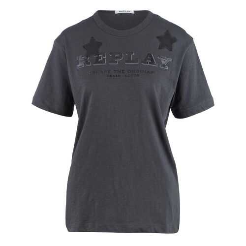Футболка женская Replay W3308A.22676P черная L в Pull and Bear