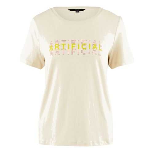 Футболка женская Vero Moda 10231963b бежевая S в Pull and Bear