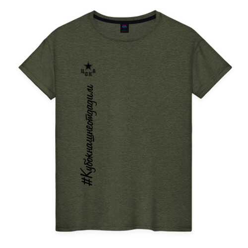Футболка женская ВсеМайки 2453037 хаки S в Pull and Bear
