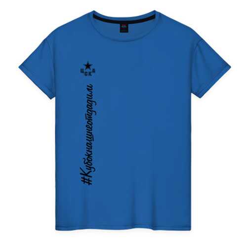 Футболка женская ВсеМайки 2453037 синяя XXL в Pull and Bear