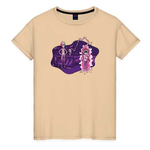 Футболка женская ВсеМайки 2460881 бежевая XL в Pull and Bear