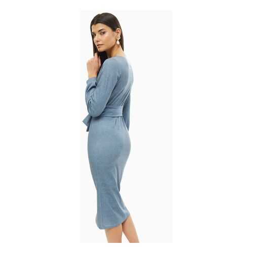 Платье женское D&M by 1001DRESS DM01658BL синее S в Pull and Bear