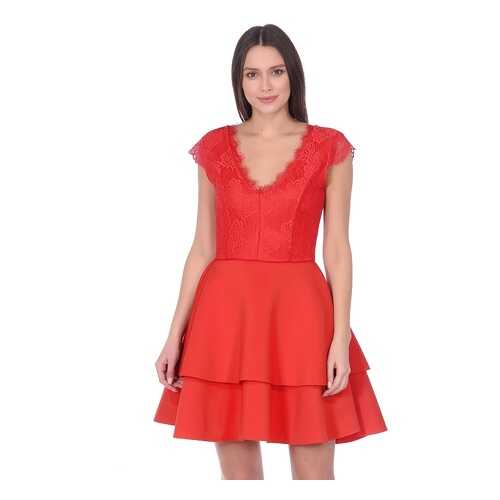 Платье женское Modis M192W00832R523 красное 44 в Pull and Bear