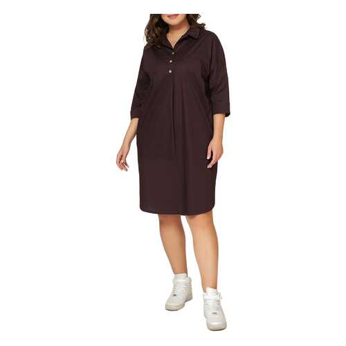 Платье женское OLSI 1905040_1 коричневое 56 RU в Pull and Bear