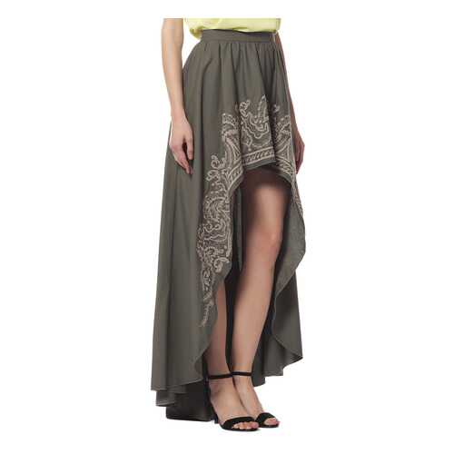 Юбка женская WANDERING WGS17306MILITARYGREENSAND742 зеленая 42 IT в Pull and Bear